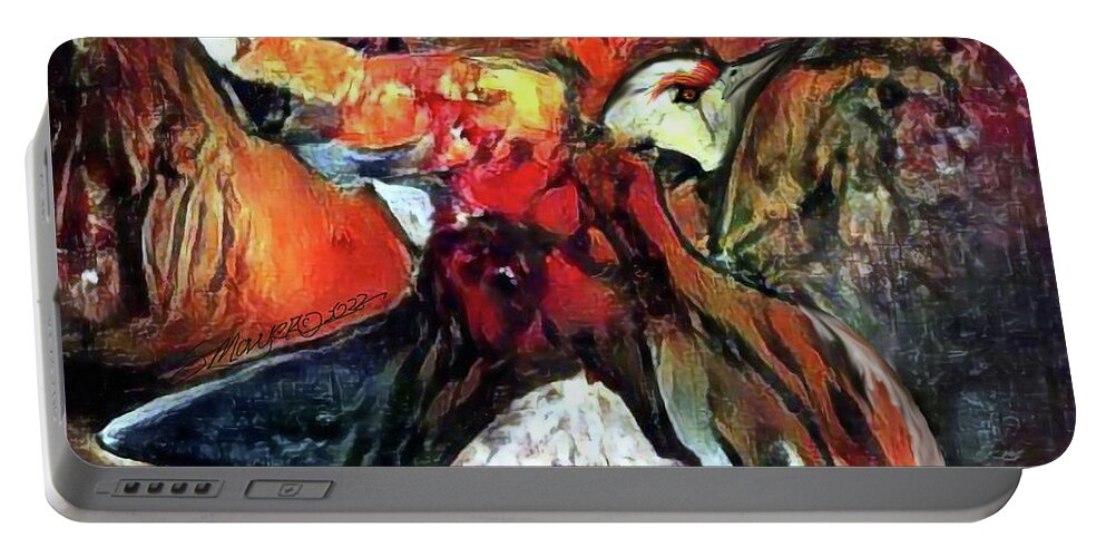 American Art Portable Battery Charger featuring the digital art Flying Solo 006 by Stacey Mayer by Stacey Mayer