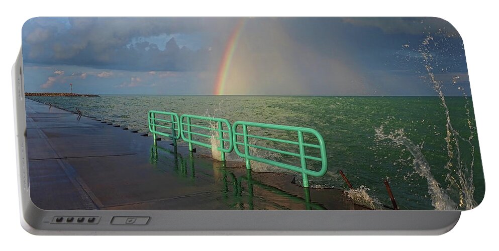Walkway Portable Battery Charger featuring the photograph Follow the Rainbow by Scott Olsen