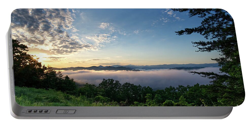 Sunrise Portable Battery Charger featuring the photograph Foothills Sunrise 4 by Phil Perkins