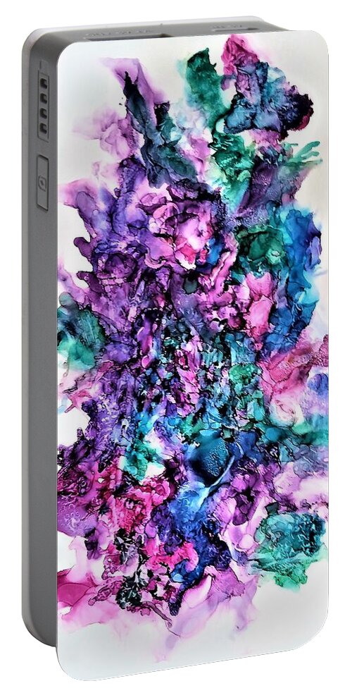 Soft Portable Battery Charger featuring the painting For All of Summer by Angela Marinari
