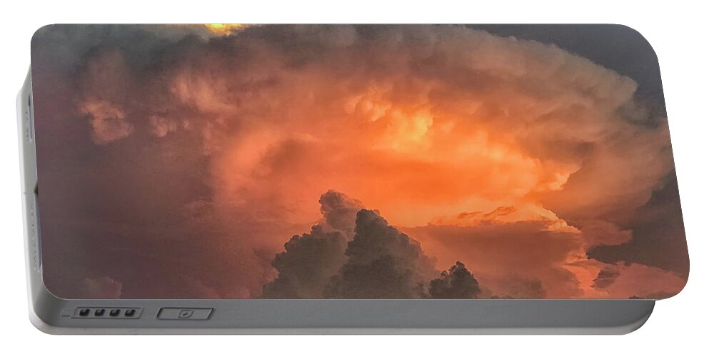 Clouds Portable Battery Charger featuring the photograph For the Glory of the Skies by Karen Adams