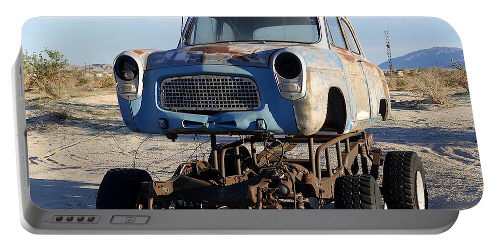 Richard Reeve Portable Battery Charger featuring the photograph Ford Popular Raised in the Desert by Richard Reeve