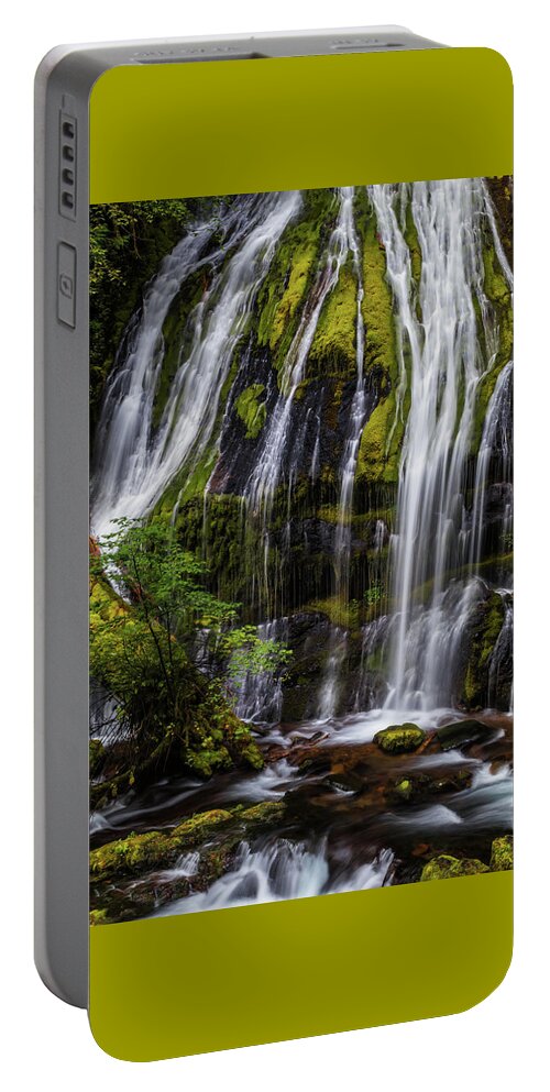 Tree Portable Battery Charger featuring the photograph Forest Cascade by Laura Roberts