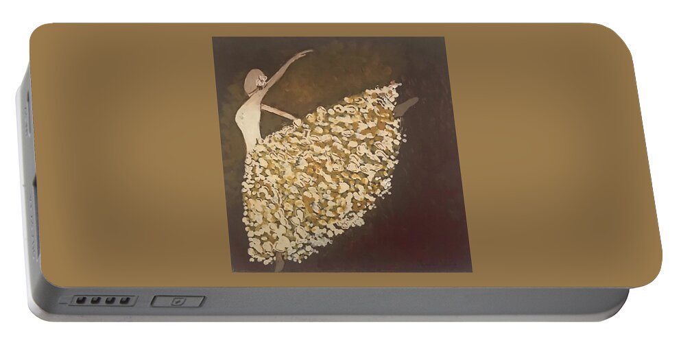  Portable Battery Charger featuring the painting Forever Dance by Charles Young