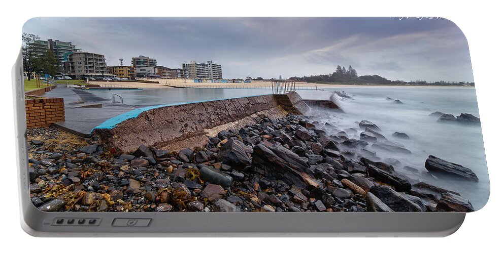 Forster Ocean Baths Australia Portable Battery Charger featuring the digital art Forster Ocean Baths 99 by Kevin Chippindall