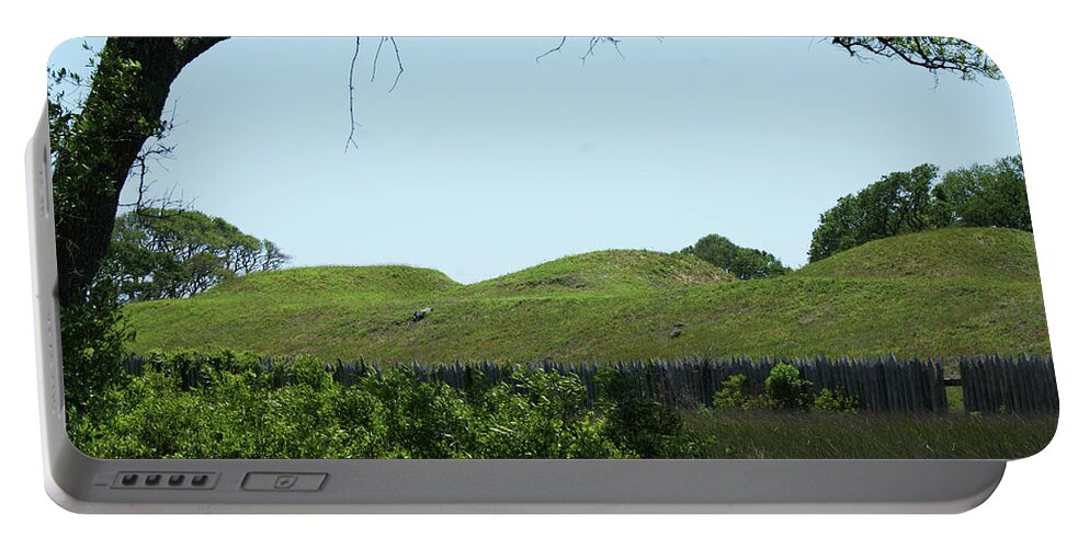  Portable Battery Charger featuring the photograph Fort Fisher Mound Battery by Heather E Harman