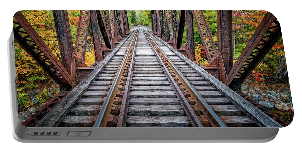 New Hampshire Portable Battery Charger featuring the photograph Fourth Iron, Autumn by Jeff Sinon