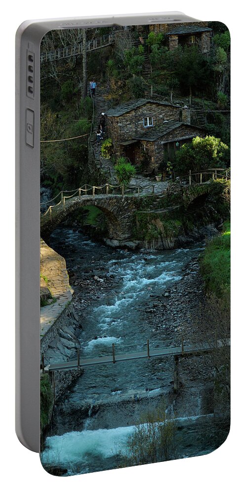 Foz Degua Portable Battery Charger featuring the photograph Foz Degua Scenery in Portugal - Vertical by Angelo DeVal
