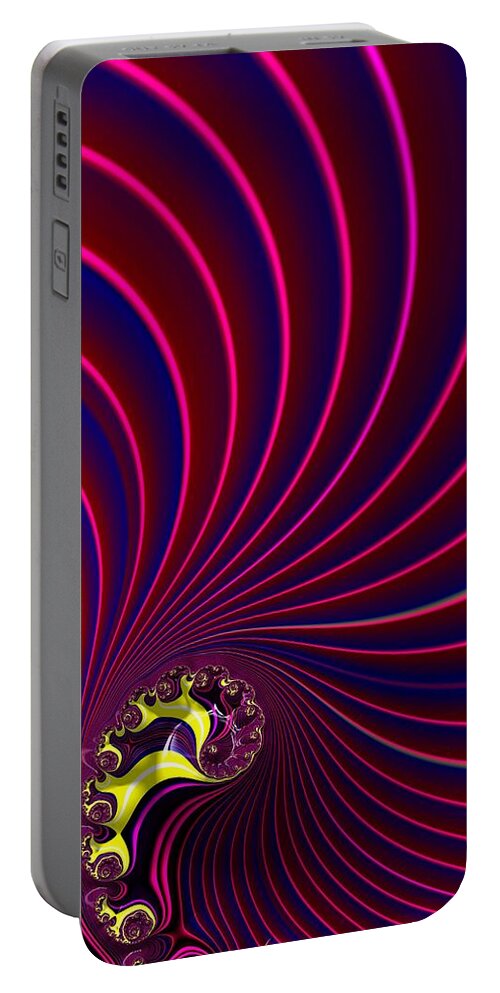 Fractal Portable Battery Charger featuring the digital art Fractal Apostrophe by Shelli Fitzpatrick