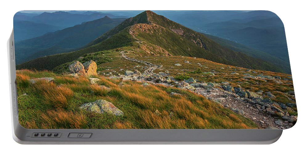 Franconia Portable Battery Charger featuring the photograph Franconia Ridge Sunset Glow 2 by White Mountain Images