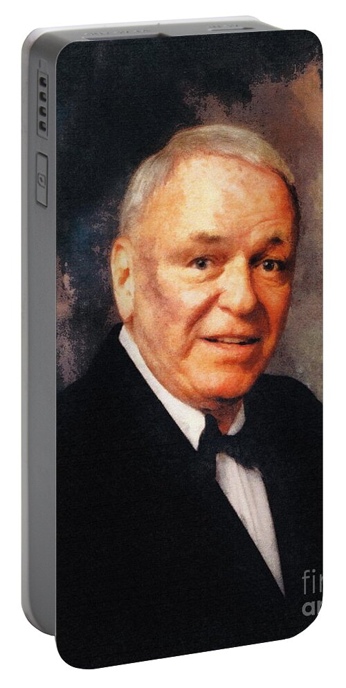 Frank Sinatra Portable Battery Charger featuring the digital art Frank Sinatra by Jerzy Czyz