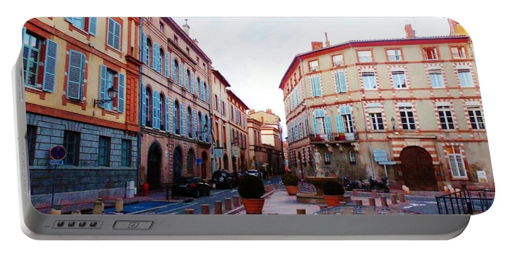 City Portable Battery Charger featuring the photograph French City Junction by Aisha Isabelle