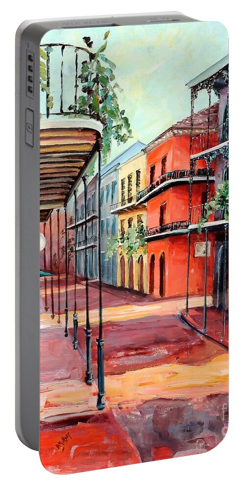 New Orleans Portable Battery Charger featuring the painting French Quarter Beauty by Diane Millsap