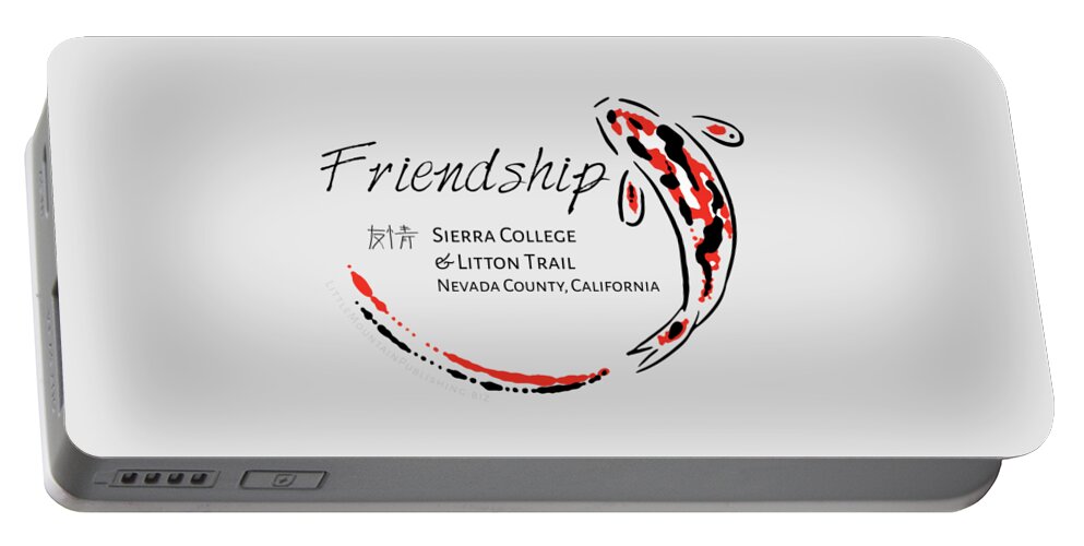 Koi Portable Battery Charger featuring the digital art Friendship Koi by Lisa Redfern