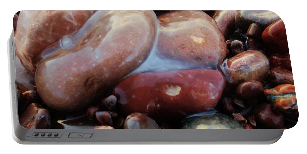  Portable Battery Charger featuring the photograph Frostbite on the rocks by Michelle Hauge