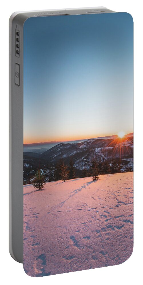 Poland Portable Battery Charger featuring the photograph Frosty morning by Vaclav Sonnek