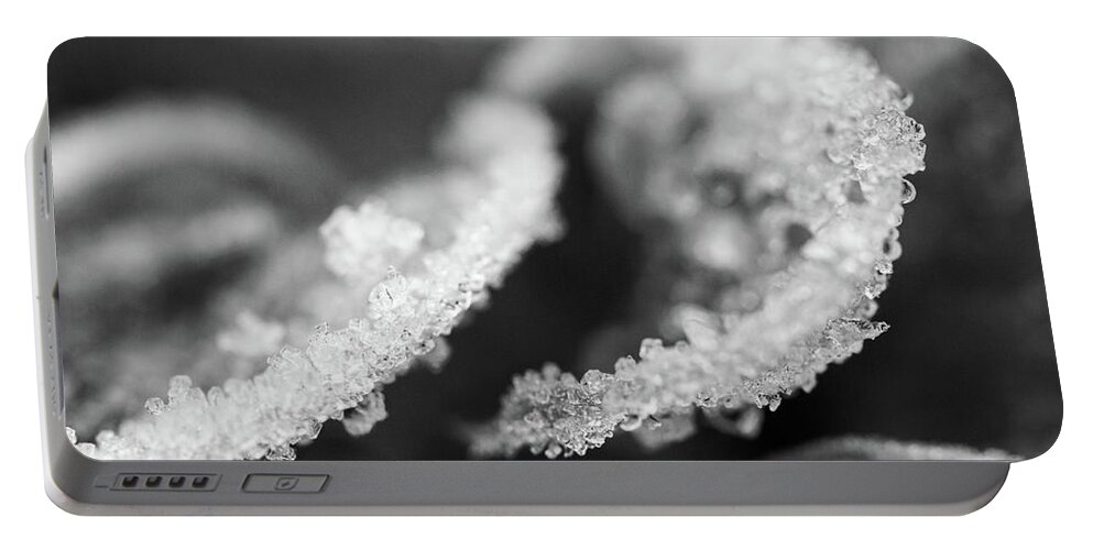 Abstract Portable Battery Charger featuring the photograph Frosty by Tanya C Smith