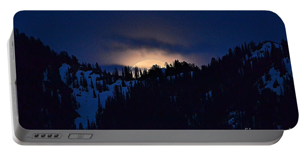Full Moon Portable Battery Charger featuring the photograph Full Flower Moon #3 by Dorrene BrownButterfield