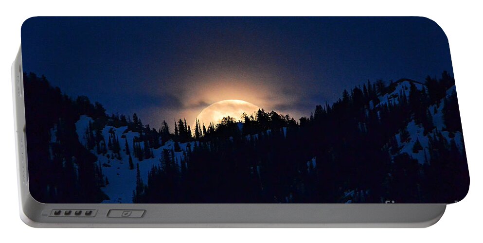 Full Moon Portable Battery Charger featuring the photograph Full Flower Moon #4 by Dorrene BrownButterfield
