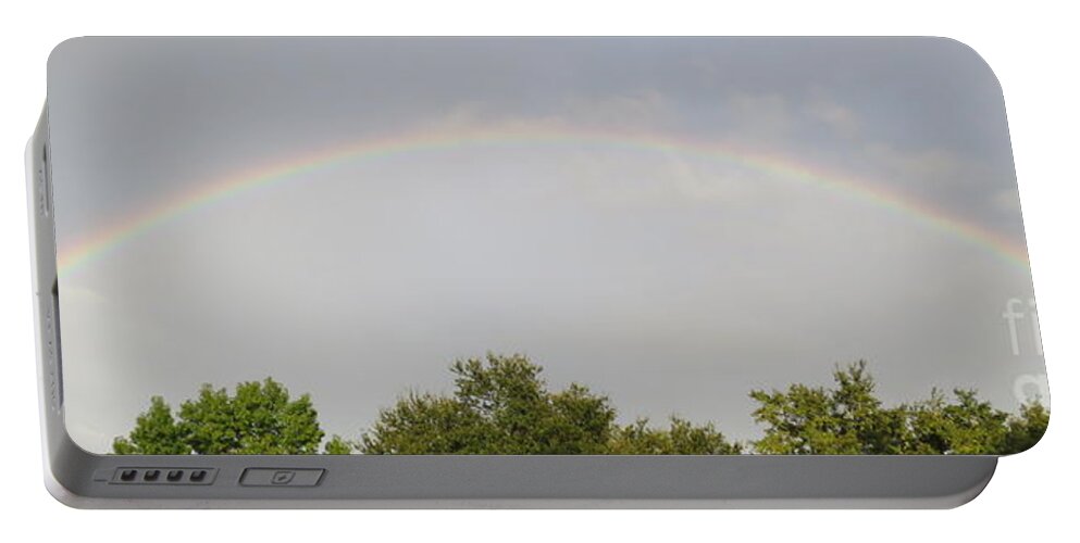 Rainbow Portable Battery Charger featuring the photograph Full Rainbow 2 by World Reflections By Sharon