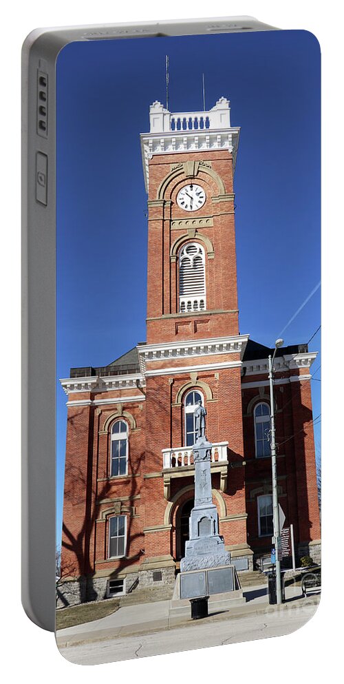Fulton County Courthouse Portable Battery Charger featuring the photograph Fulton County Courthouse Wauseon Ohio 0098 by Jack Schultz