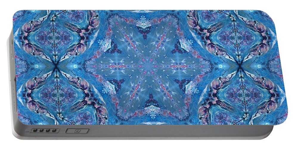 Pouring Portable Battery Charger featuring the digital art Galaxy - Kaleidoscope by Themayart