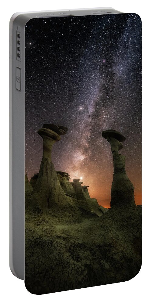 Badland Portable Battery Charger featuring the photograph Gate to the other universe by Henry w Liu
