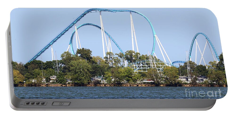 Cedar Point Portable Battery Charger featuring the photograph Gatekeeper Cedar Point 0472 by Jack Schultz