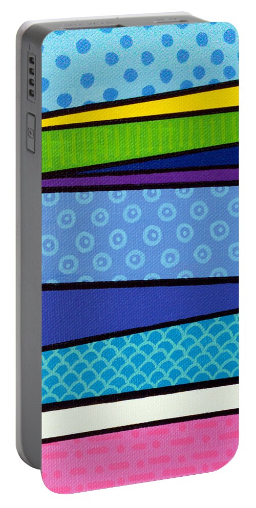Pattern Art Portable Battery Charger featuring the painting Gazing Out To Sea by Beth Ann Scott