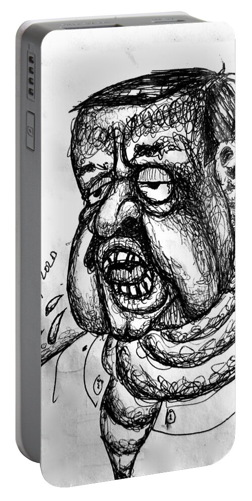 Wallpaper Buy Art Print Phone Case T-shirt Beautiful Duvet Case Pillow Tote Bags Shower Curtain Greeting Cards Mobile Apple Android Drawing Canvas Metal Apple Android Black And White Best Salman Ravish Khan Art Painting Drawing Corroupt Indian Politician Media Bjp Congress India Stereotype Racist Corrouption Election Liar Modi Spokesperson Bastard Narendra Swine Pig Materialistic Shah Scam Hustler Amit Government Gujarat Rahul Gandhi Prime Minister Cheif Chief Portrait Drawing Sketch Portable Battery Charger featuring the drawing Generic Corrupt Man by Salman Ravish