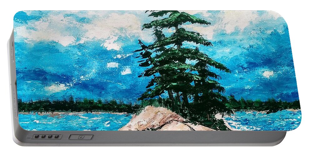 Georgianbay Portable Battery Charger featuring the painting Georgian Bay 2 by Lynne McQueen
