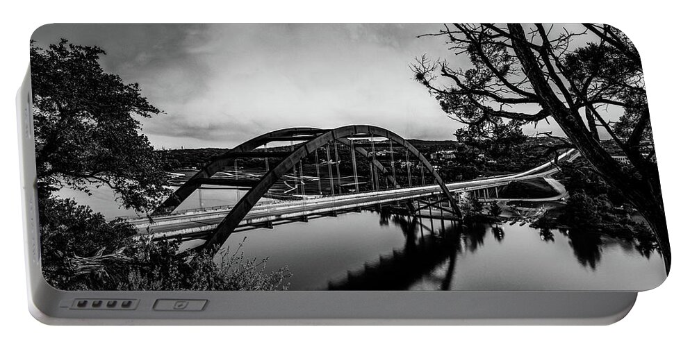 Bridge Portable Battery Charger featuring the photograph Get Over It Monochrome by KC Hulsman