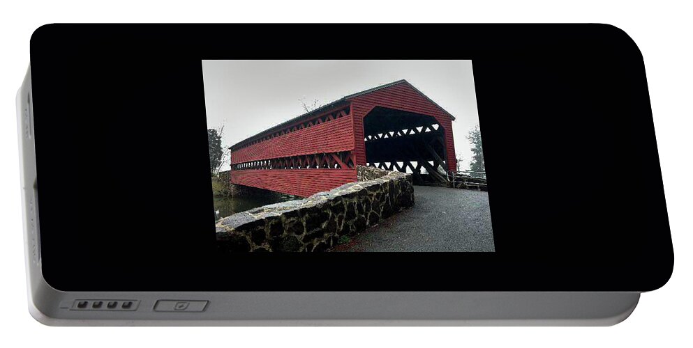  Portable Battery Charger featuring the photograph Gettsburg Covered Bridge by Dr Janine Williams