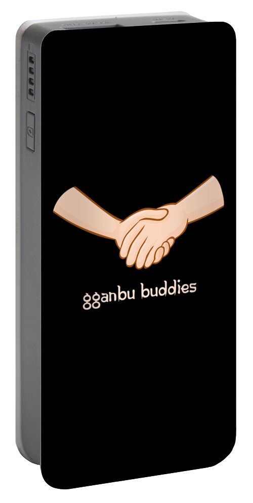 Gganbu Portable Battery Charger featuring the digital art Gganbu Buddies by Flippin Sweet Gear