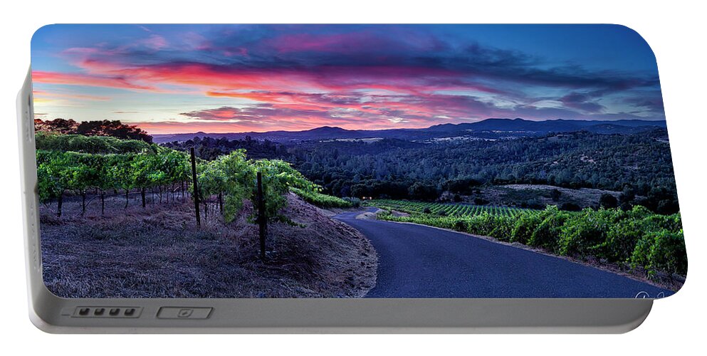 Vineyards Portable Battery Charger featuring the photograph Gianelli Vineyard by Gary Johnson