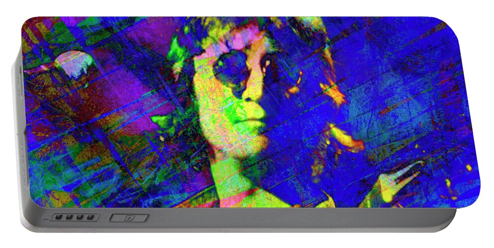 John Lennon Portable Battery Charger featuring the digital art Give Peace A Chance by Rob Hemphill