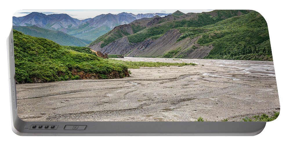 River Portable Battery Charger featuring the photograph Glacial River by Will Wagner
