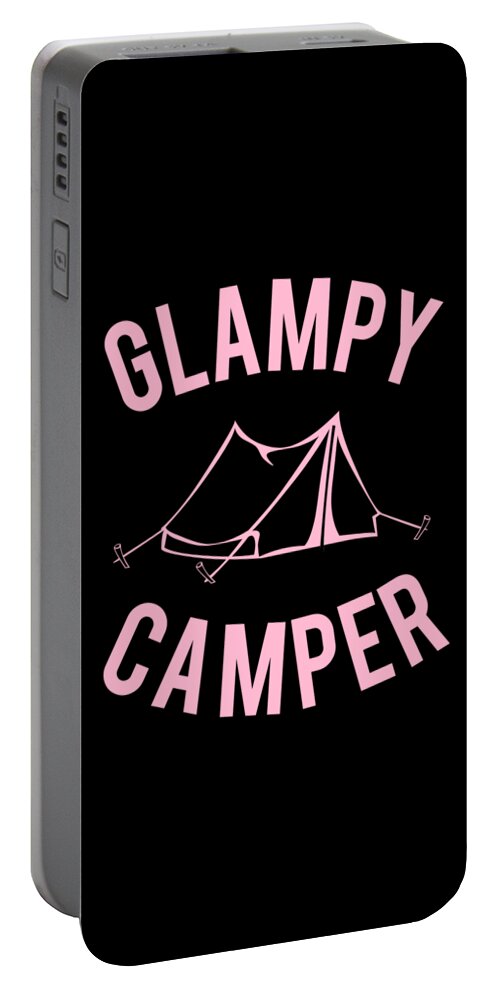 Funny Portable Battery Charger featuring the digital art Glampy Camper by Flippin Sweet Gear