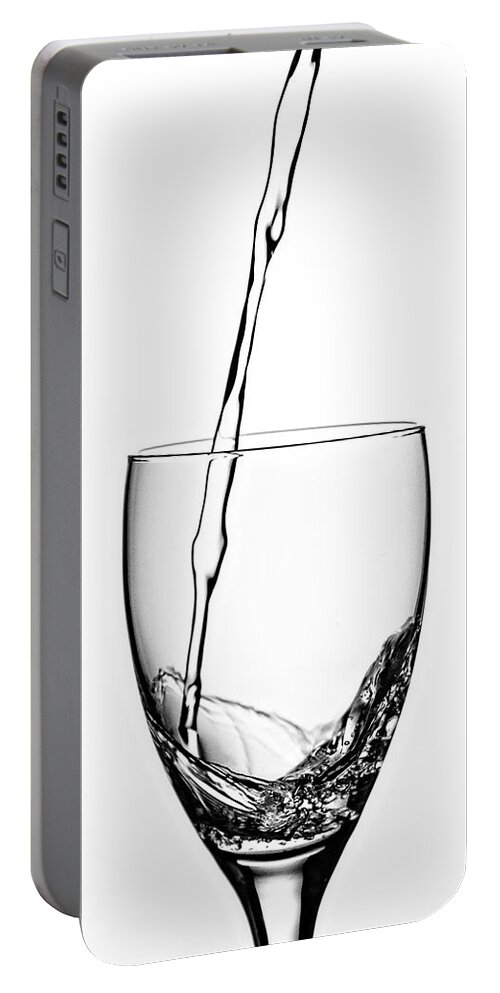Liquid Portable Battery Charger featuring the photograph Glass Half Full by Carmen Kern
