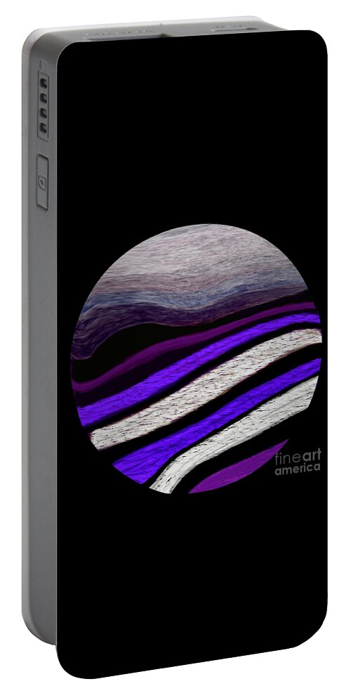 Globe Portable Battery Charger featuring the digital art Globe of colours by Elaine Hayward