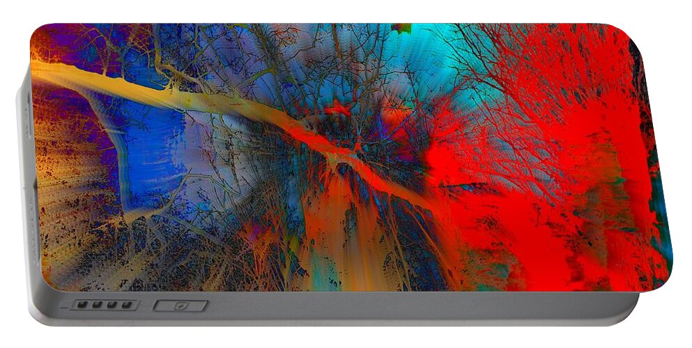 Cades Cove Portable Battery Charger featuring the photograph Gloomy Canopy Surreal Zoom by Mike McBrayer