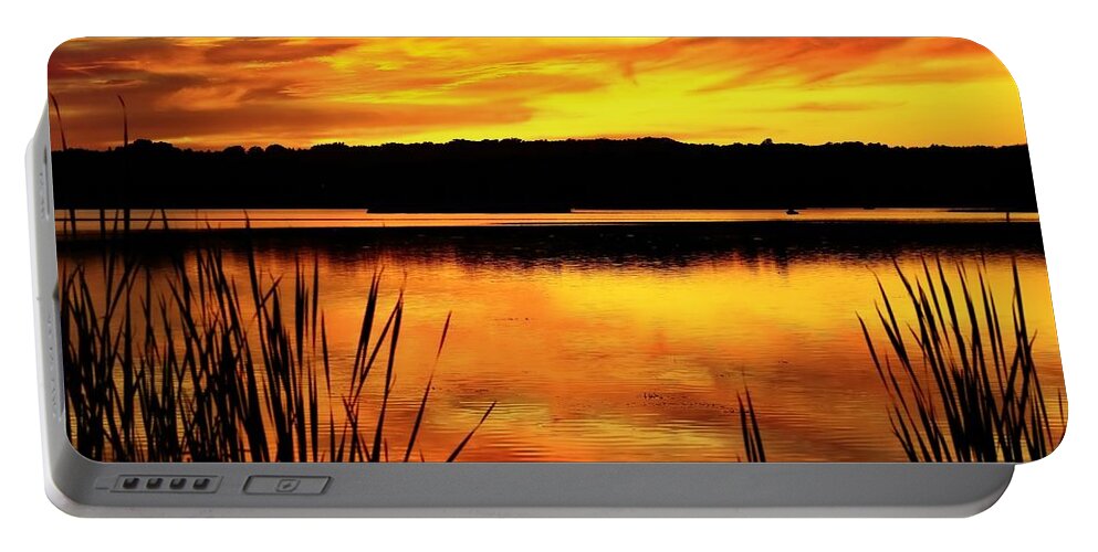 Sunset Portable Battery Charger featuring the photograph Glorious Sunset by Mary Walchuck
