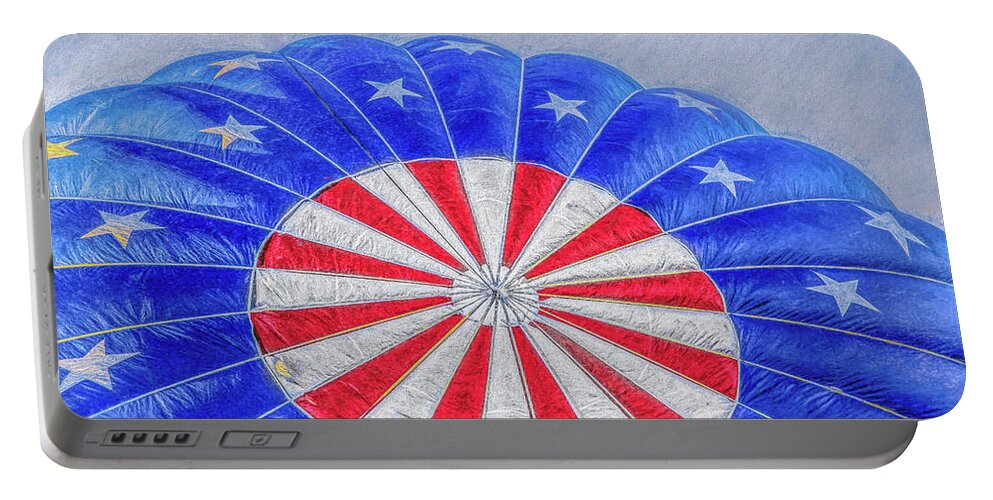 Hot Air Balloons Portable Battery Charger featuring the photograph God Bless America by Kevin Lane