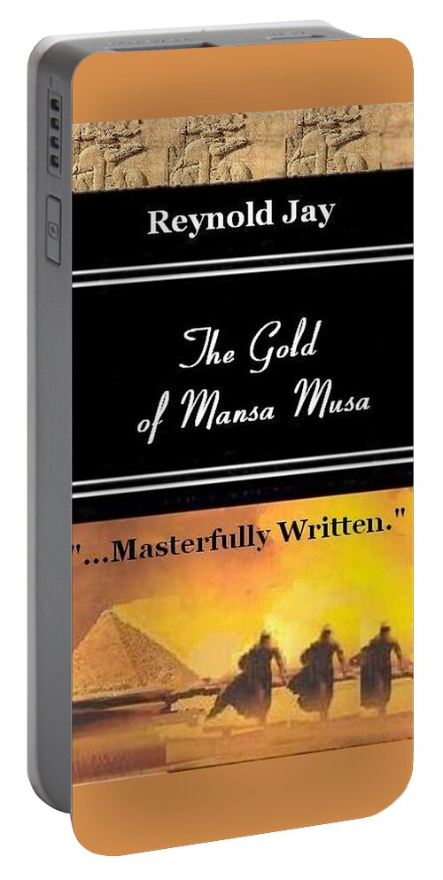 Cover Portable Battery Charger featuring the painting Gold of Mansa Musa Cover by Reynold Jay