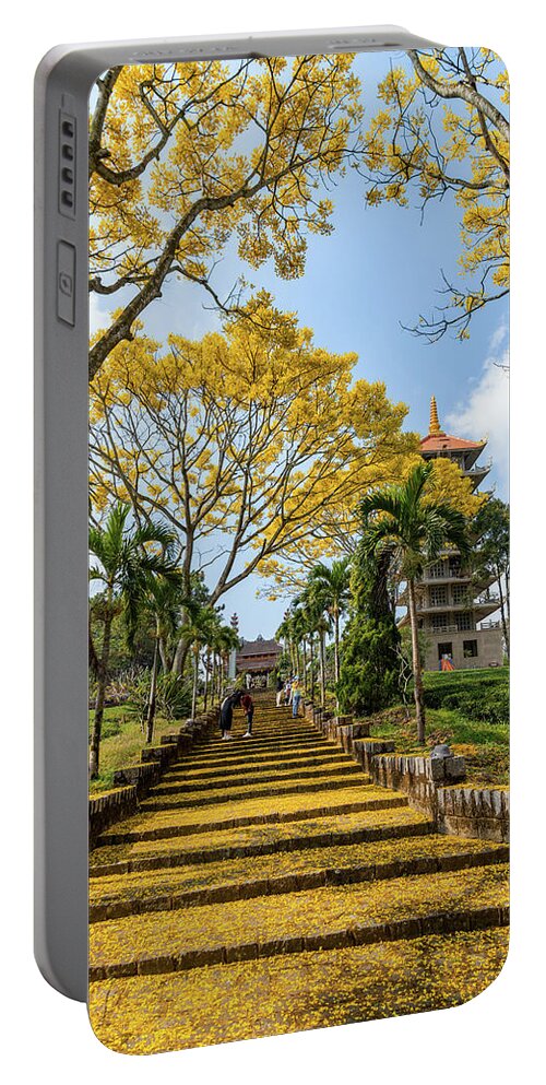 Awesome Portable Battery Charger featuring the photograph Gold pagoda #5 by Khanh Bui Phu