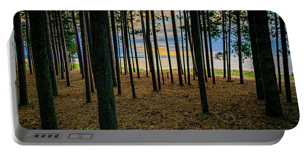 Lake Superior Portable Battery Charger featuring the photograph Gold Rush by Flowstate Photography