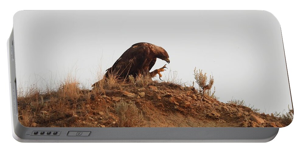 Golden Eagle Portable Battery Charger featuring the photograph Golden Eagle Scratch by Amanda R Wright