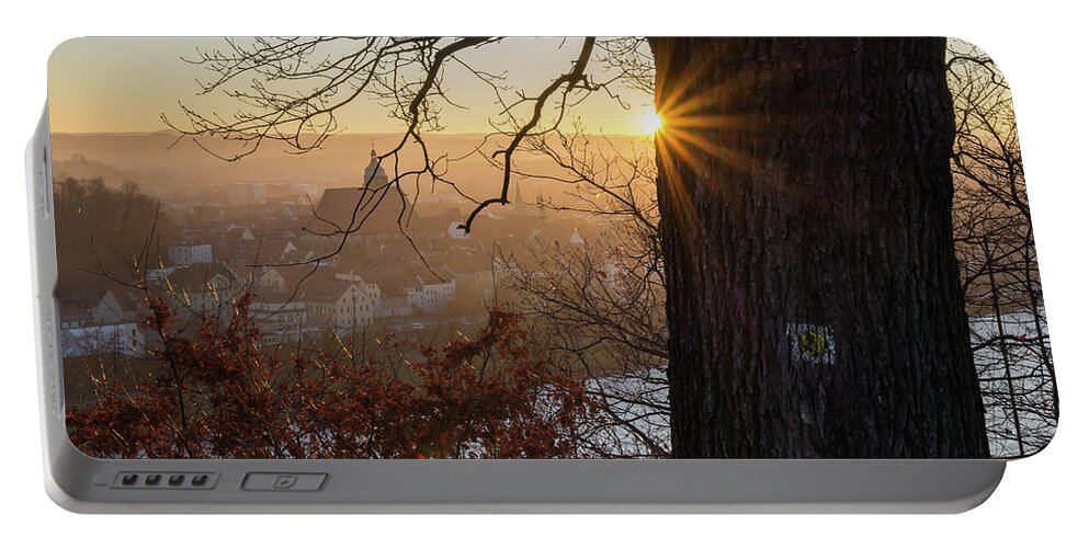 Sunset Portable Battery Charger featuring the photograph Golden evening light 2 by Adriana Mueller