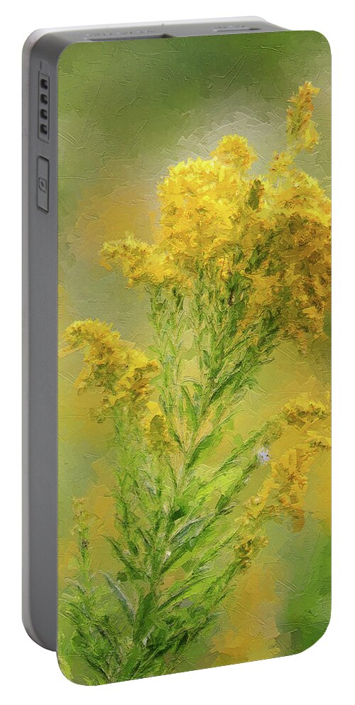 Goldenrod Portable Battery Charger featuring the painting Goldenrod by Dan Sproul