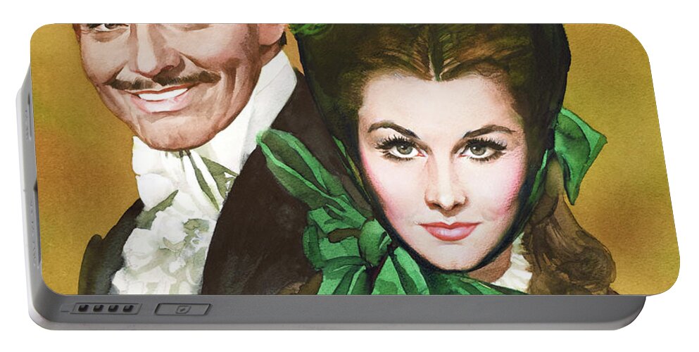 Tom Mcneely Portable Battery Charger featuring the painting Gone With The Wind by Tom McNeely